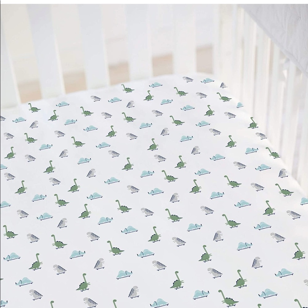 Hello Spud Dino Organic Crib Sheet